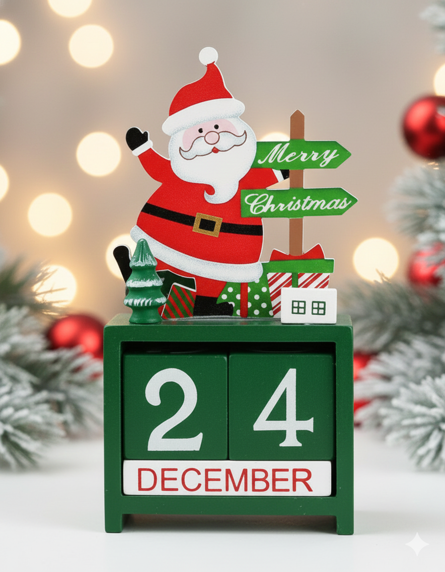 CALENDARIO NAVIDAD EN MADERA DECORACION