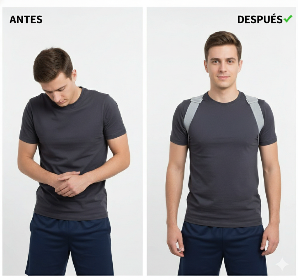 Corrector de Postura Inteligente con Sensor de Vibración - Recargable USB - Ajustable Adultos y Niños